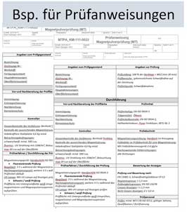 Pr&uuml;fanweisung 1